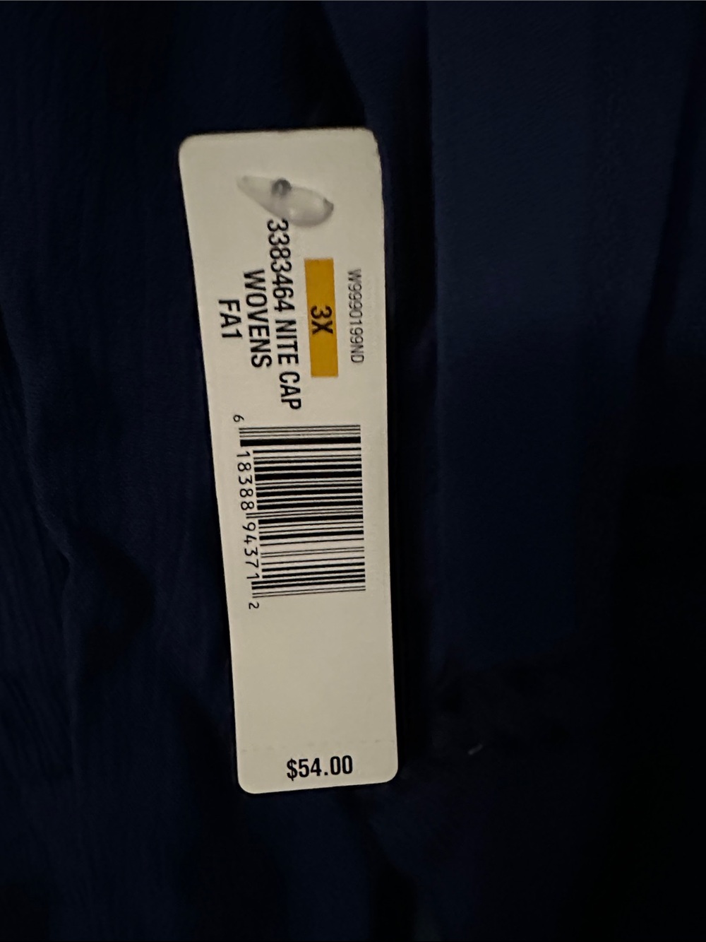 New Directions Navy Lace Yoke Peasant Top - Picture 2 of 5